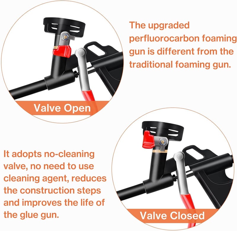 Lytool Foam Gun, Expanding Foam Gun, Professional Foaming Gun Insulation Spray Application Applicator Caulking Gun for Filling, Sealing - Image 3